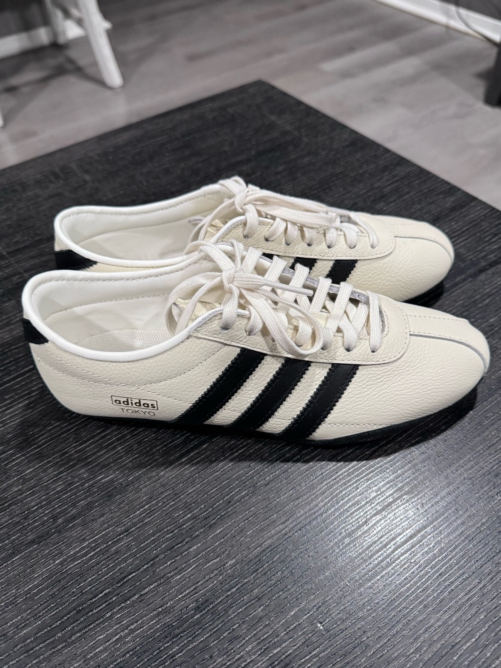 adidas Tokyo White Sneakers with Black Stripes